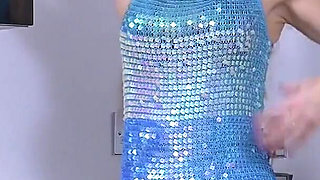 Hairy Mature Housewife with Saggy Tits Masturbates in the Kitchen