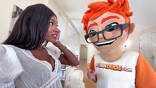 I Cast Athletic Ebony Babe Poppy Cox and She Ended Up on My Dick