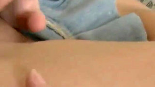 Brunette teen loves big white cock