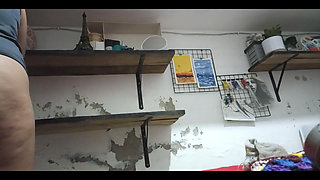 I Left Recording the Cell Phone Chubby Stepsister-in-law in Thong