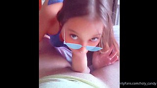 Amateur gloryhole blowjob and cumshot