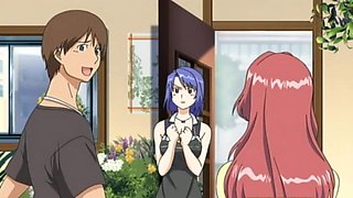 Blue-haired cutie gets her big boobs sucked and fucked in an animated fantasy