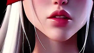 Blindfolded Silver Hair Beauty Meets the Masked Stranger.e4.ai-generated