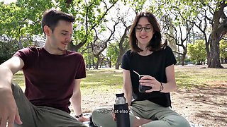 Cute Teens Outdoor Park Blowjob Swallows Cumshot