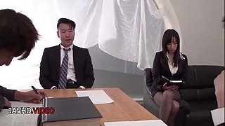 Steamy Japanese Temptress Rina Mayuzumis Steamy Office Seduction