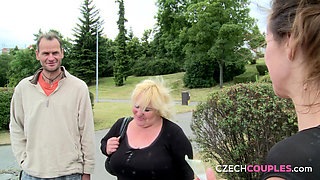 Czech Couples 14: Playful Young Woman Joins a Park Foursome