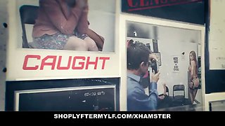 Busty Mature Blonde Blackmailed By The Security Guard