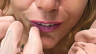 Garden Rubber Gloves Teasing and Masturbating to Squirting
