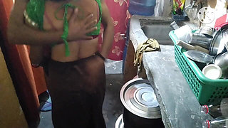 Very Cute Sexy Indian Housewife Kitchen Sex