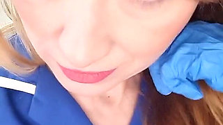 Naughty Nurse Catches You Peeking and Invites You to Fuck Her