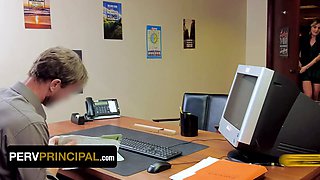 Step mom harper madison is called to the principal's office for insane demeanor - crank principal