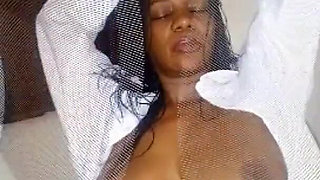 Black MILF Babsie Showering Action
