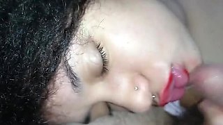 Sweet Little Mouth Gets Filled With Creampie - Close Up Cumshot