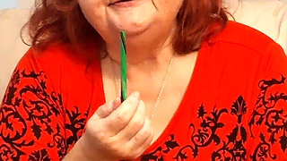 BBW Nurse Vicki Is Sucking and Licking a Candy Cane Fir You