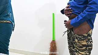 Jerking Infront of Maid and Getting Special Handjob