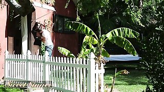 Casey Calvert Fucks Her Rival's Crush Damon Dice Outdoors Just to Spite Her