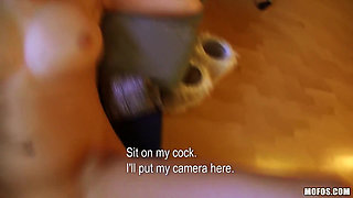 Public Pickups - Young Blonde Karol Lilien Gets Persuaded by Green Bills for a Shower Blowjob & POV Handjob with Martin
