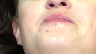 Clara's Sperm Facial Featuring Carla Belle