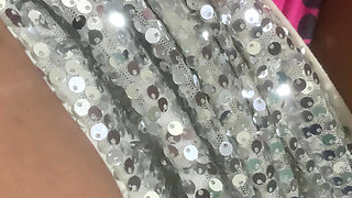 Young transgender girl stroking her panties until his cock is hard