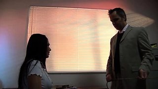 Busty brunette slut enjoys extreme amateur pov blowjob
