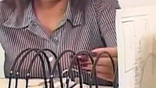 Busty Brunette Teacher Drains Her Student Completely