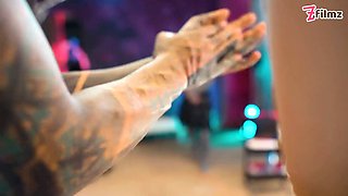 Tattooed Slave Tormented by Three Latex Femdoms – Extreme Sounding & Urethra Play