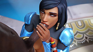 Pharah - Gym Training Session BBC Blowjob & Wild Anal Fuck with Black Big Dick 3D Overwatch Animation