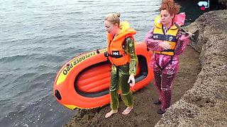Two Girls One Dinghy: Tight Rubber & Pvc Rainwear
