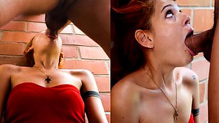18YO LATINA BARTENDER FACE FUCKED ROUGH