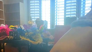 Big Boobed Blonde Masturbates With A Dildo In The Bathroom