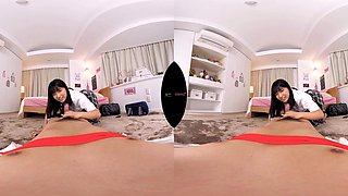 Japanese Student Craves VR Passion With Long Hair Desire