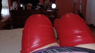 Nurse Vicki in Red Thigh High Boots Photos Turned to Video