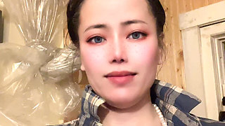 Petite Body with Hairy Pussy Nature Hana in Shower Wet