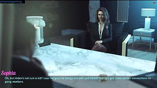 Sophia gives intense blowjob to guy in limbo - hot black sex animation HD