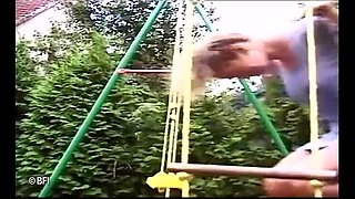 Blonde Teen Mandy Bates Outdoor BDSM Spanking Punishment - Bald Pussy & Sexy Ass Domination