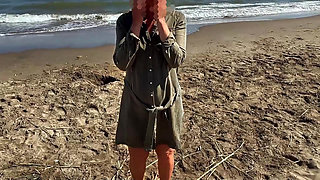 A hotwife and her cuckold on the beach