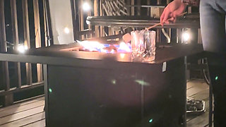 Wife Eats Roasted Marshmellows off My Cock