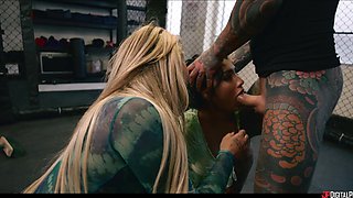 Yasmina Khan's Wild Gym Threesome Explodes with Interracial Heat