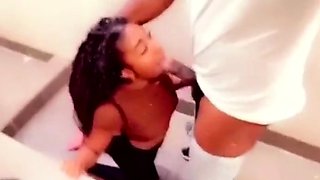 Truck Stop Blowjob - She Takes My Big Cock in the Bathroom