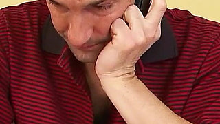 Ginger mature Calliste fucked to orgasm by neighbor