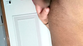 Little johny pissing from his big monster cock