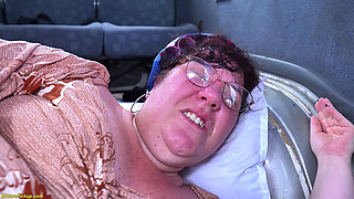 BBW Mature Rough Ass Fisted During Bus Drive