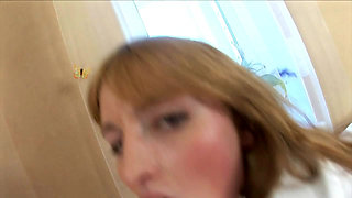 All girls boarding college slut fucks random guy