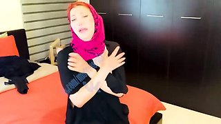 Big Tits Arab Babe Fucks Stepbrother at Home