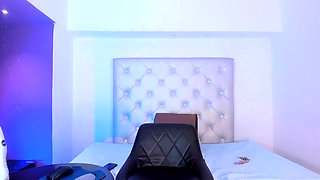 Beautiful Black-haired Aline Dancing for a While