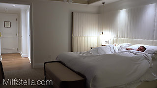 Stepmom Needs Stress Relief - SHARING A BED WITH E07 - MILF STELLA 4K FULL VIDEO