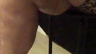 Showing of Shiny Legs in Transparent Highheels