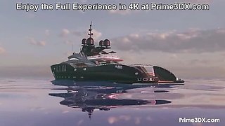 Futanari Chick Fingering and Blowjob by Vacation Pool - Big Tits 3D Animation