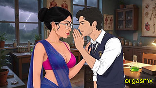 Desi Bhabi Mature College Lecturer Romantic Monsoon Rain Passion - New Video