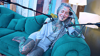 I talk about P - Passion - ASMR podcast SFW talking goth skinny girl dreadlocks tattoo model inked girl
